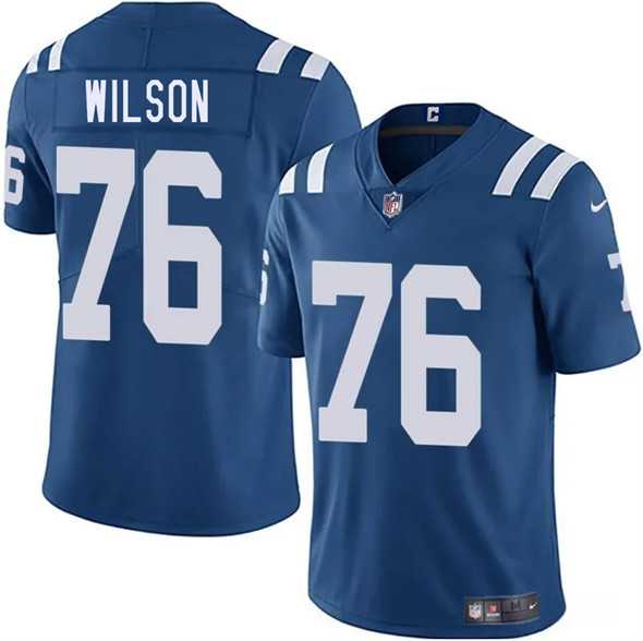 Men & Women & Youth Indianapolis Colts #76 Jack Wilson Blue 2025 Vapor Limited Stitched Jersey->indianapolis colts->NFL Jersey